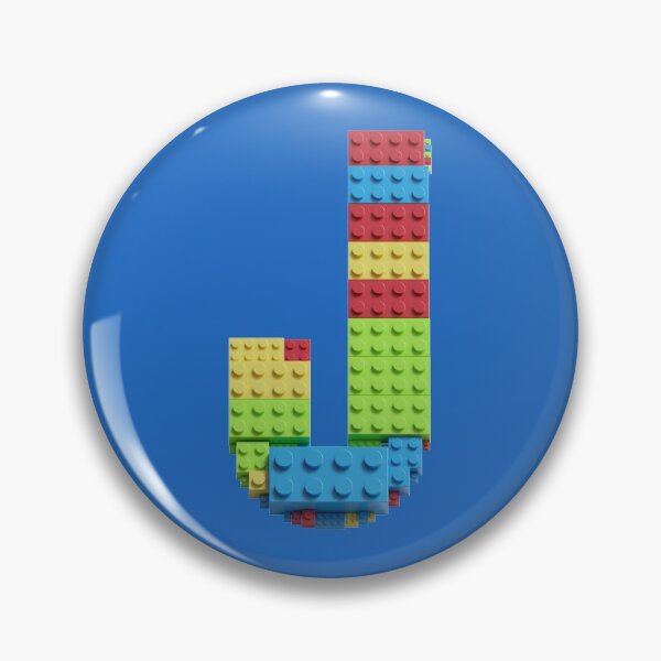 Item preview, Building Brick Initial J in Primary Colors designed and sold by TheFlyingPug.