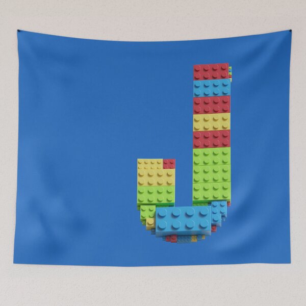 Item preview, Building Brick Initial J in Primary Colors designed and sold by TheFlyingPug.