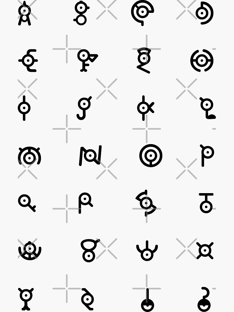 Pokemon Unown Alphabet 3