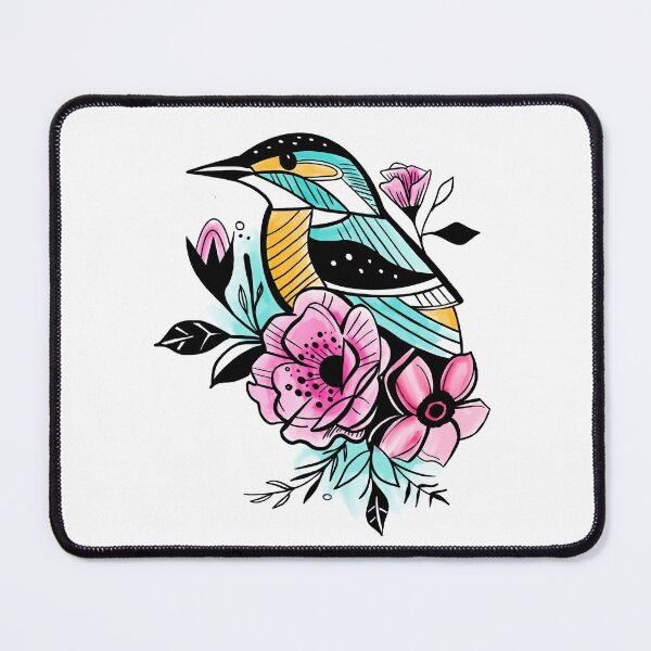 Item preview, Teal bird in the flowers designed and sold by jardakelley.