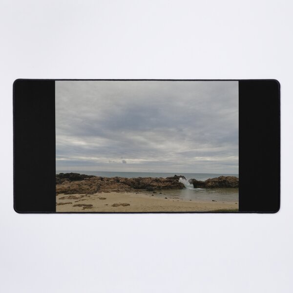 Item preview, Small sea pool protected by rocks on cloudy morning designed and sold by AnnaBBS.