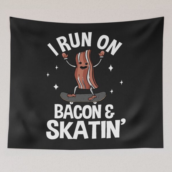 Item preview, Bacon run skateboard sport funny designed and sold by StarcyWol.