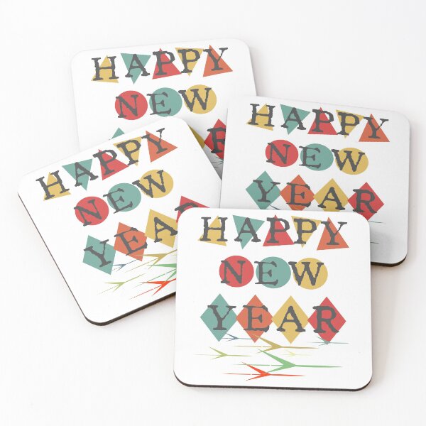 Item preview, Retro Vintage Mid Century Happy New Year designed and sold by CharJens.