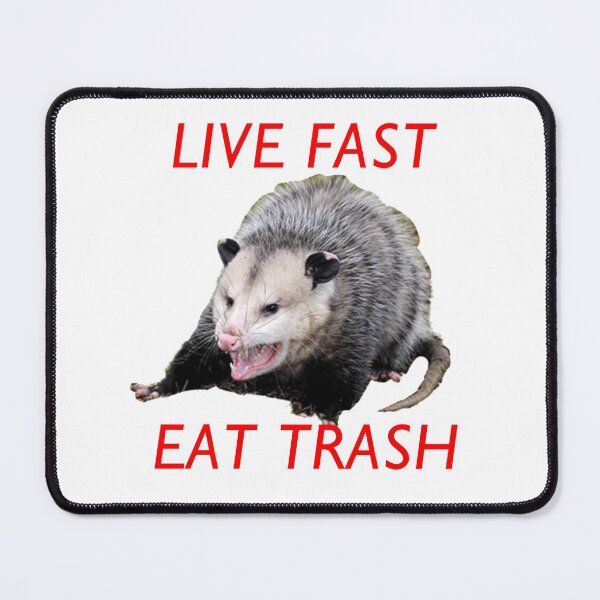 Item preview, Live Fast! Eat Trash! Possum - White designed and sold by royalblewitup.