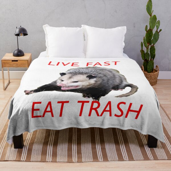 Item preview, Live Fast! Eat Trash! Possum - White designed and sold by royalblewitup.