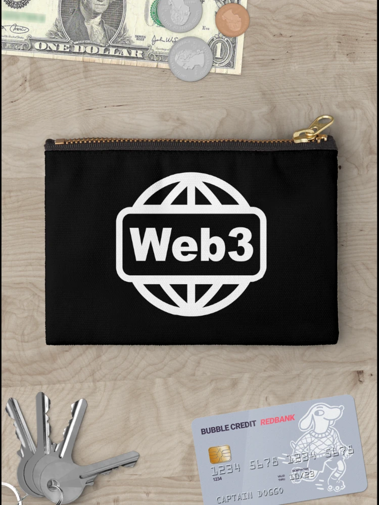 Thumbnail 3 of 4, Zipper Pouch, Web3 Globe, Blockchain Developer, Cryptocurrency, Software Engineer, Computer Science, Fullstack Developer, Programming Humor, Dark designed and sold by Max-Wear.