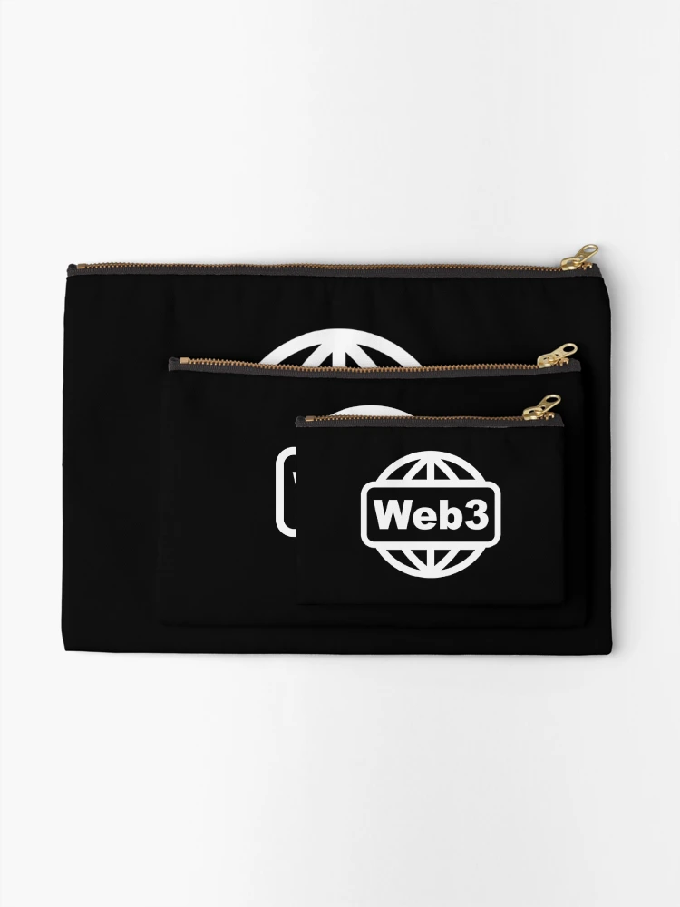 Thumbnail 2 of 4, Zipper Pouch, Web3 Globe, Blockchain Developer, Cryptocurrency, Software Engineer, Computer Science, Fullstack Developer, Programming Humor, Dark designed and sold by Max-Wear.