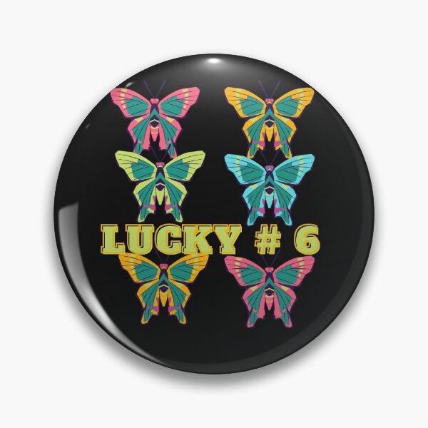 Item preview, Lindas mariposas de acuarela con el número seis de la suerte de 2022 de PKNCLICKS designed and sold by PKNCLICKS.