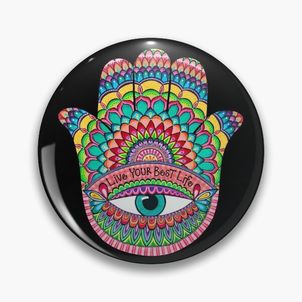 Item preview, Live Your Best Life Hamsa Hand designed and sold by HelloAngel.