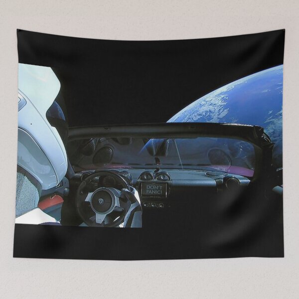Item preview, Artist Illustration of Falcon Heavy Demo Mission (2018). Original from Official SpaceX Photos don't panic designed and sold by IMPHives.