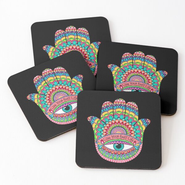 Item preview, Live Your Best Life Hamsa Hand designed and sold by HelloAngel.