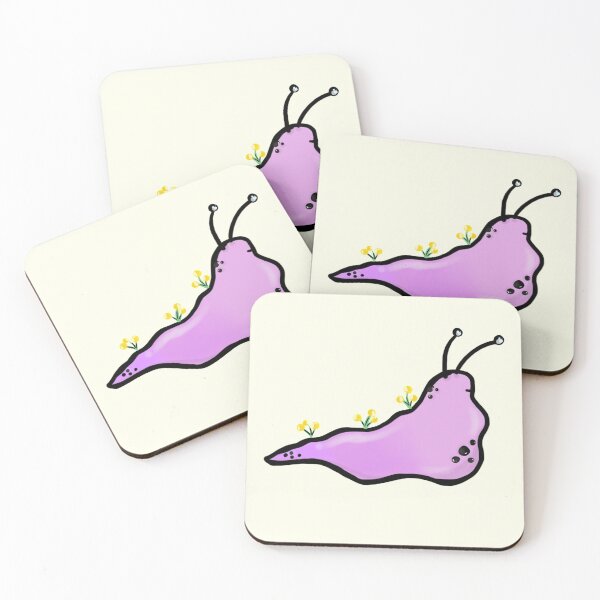Item preview, Cute Pink Ombre Slug with Pink Flowers designed and sold by BioLushGraphics.