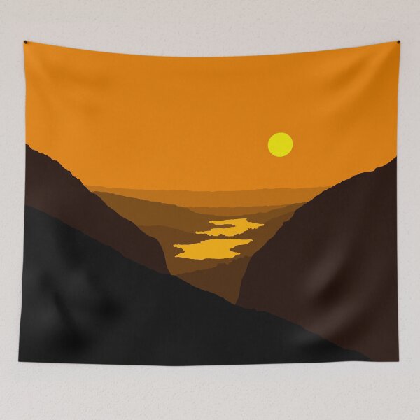 Item preview, Sunset Down Llanberis Pass (Minimalist Art) designed and sold by LluniauDafyddEm.
