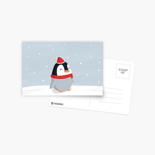 Christmas Penguin Postcard