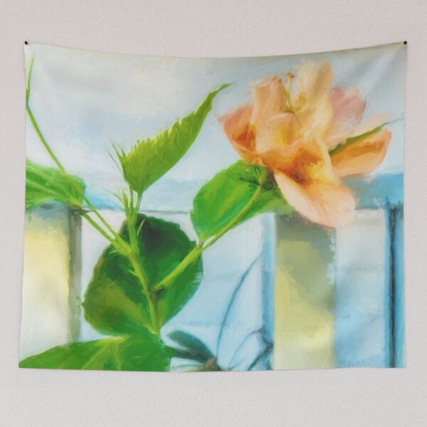 Item preview, Coral Hibiscus Cezanne designed and sold by Kay Brewer.