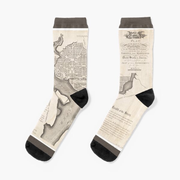 The L’Enfant Plan for the City of Washington Socks