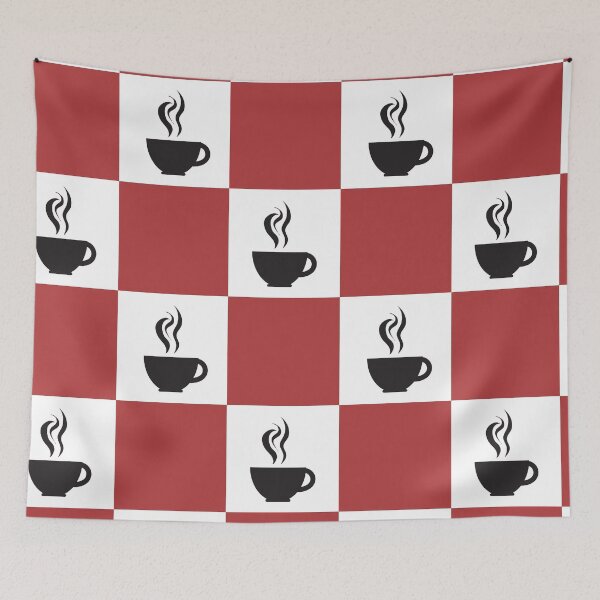 Item preview, Coffee on a Red Checkerboard designed and sold by AnAwkwardOtter.
