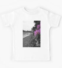 Purple Flowers in Sefton Park, Liverpool, Merseyside Kids T-Shirt