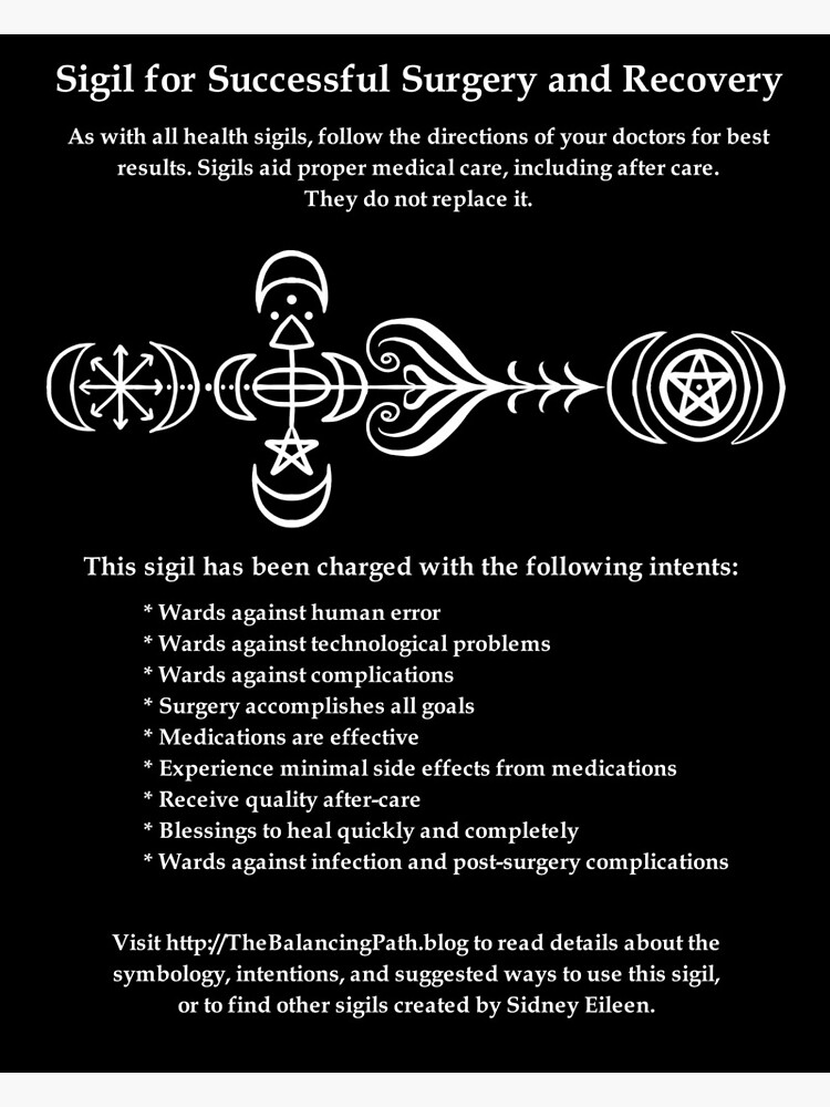 Sigil for Successful Surgery and Recovery Art Print