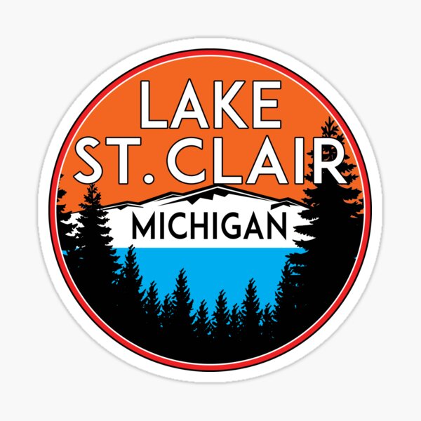 Item preview, LAKE SAINT CLAIR MICHIGAN BOATING FISHING BOAT WATER JET SKI ST designed and sold by DESTINATIONS DECAL.