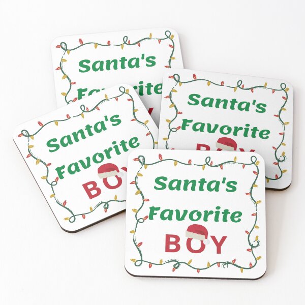 Item preview, Santa's Favorite Boy. Christmas funny design. Green & Red letters. designed and sold by Verle-art.
