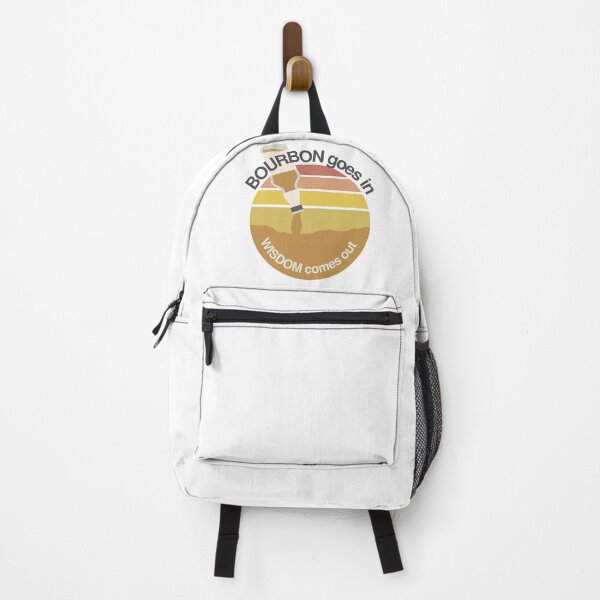 Item preview, Bourbon Goes In Wisdom Comes Out - Retro Bourbon And Sunset Lovers designed and sold by ViewerEqualsPhoton.