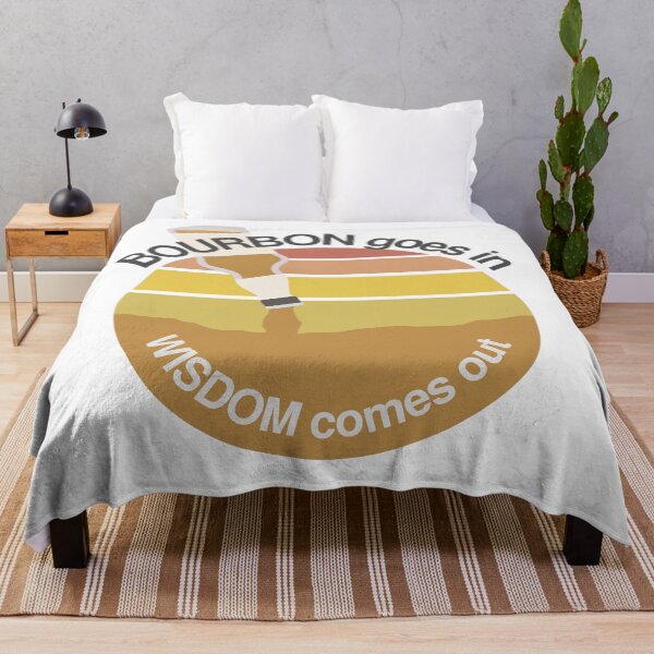 Item preview, Bourbon Goes In Wisdom Comes Out - Retro Bourbon And Sunset Lovers designed and sold by ViewerEqualsPhoton.