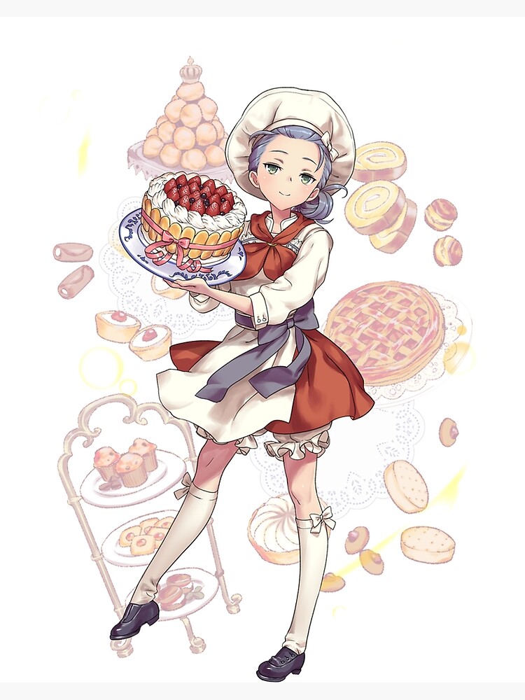 Anime girl baker with bread and cookies on Craiyon