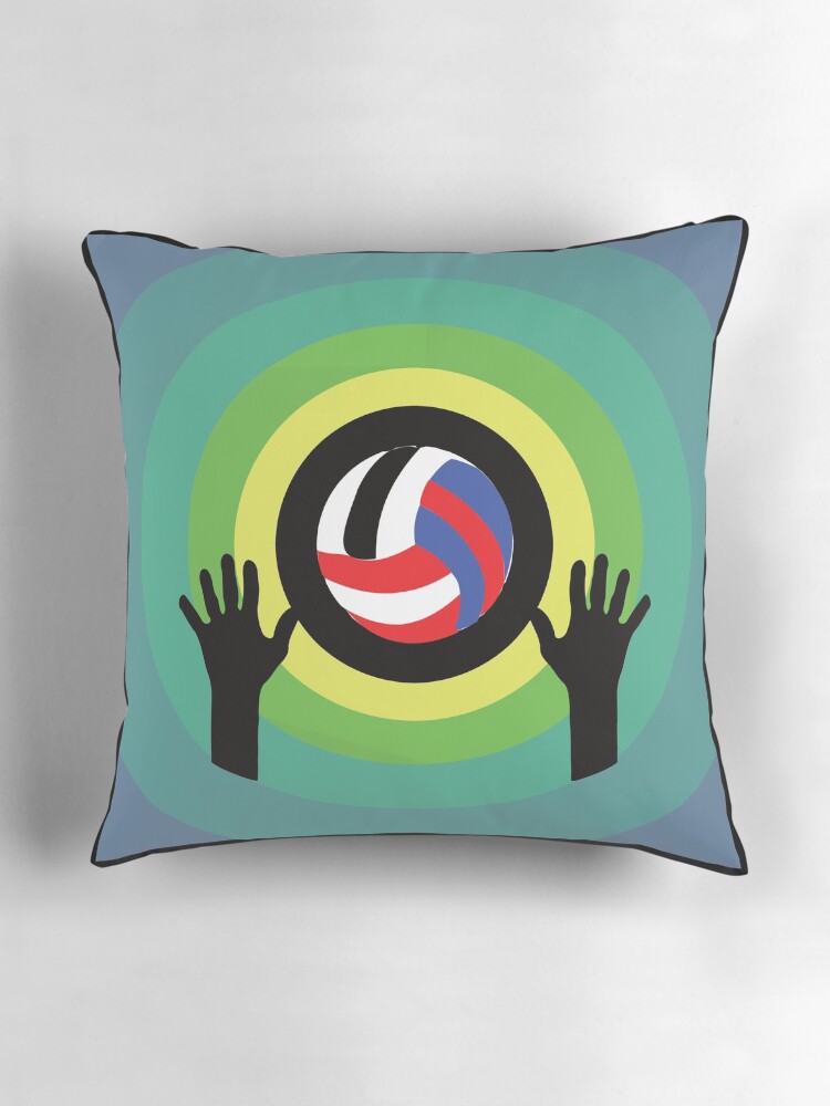 Thumbnail 3 of 4, Pillow, Volleyball Middle Blocker designed and sold by FridPix.