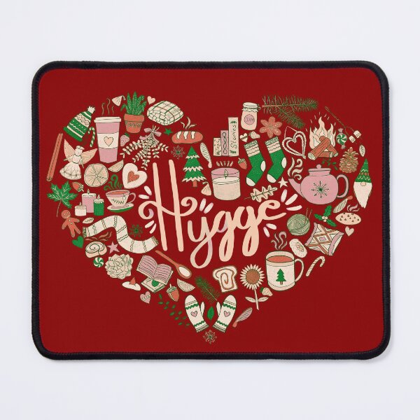 Item preview, Hygge Doodle Heart - Christmas Palette & Dark Red designed and sold by EcoElsa.