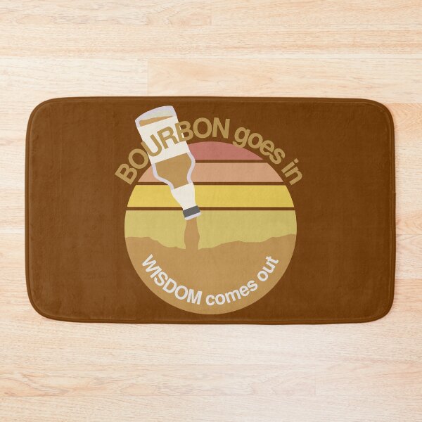 Item preview, Bourbon Goes In Wisdom Comes Out - Retro Bourbon And Sunset Lovers designed and sold by ViewerEqualsPhoton.