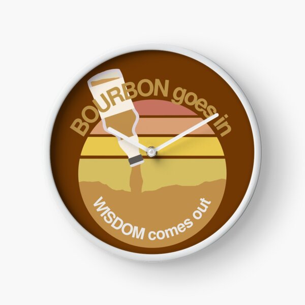 Item preview, Bourbon Goes In Wisdom Comes Out - Retro Bourbon And Sunset Lovers designed and sold by ViewerEqualsPhoton.