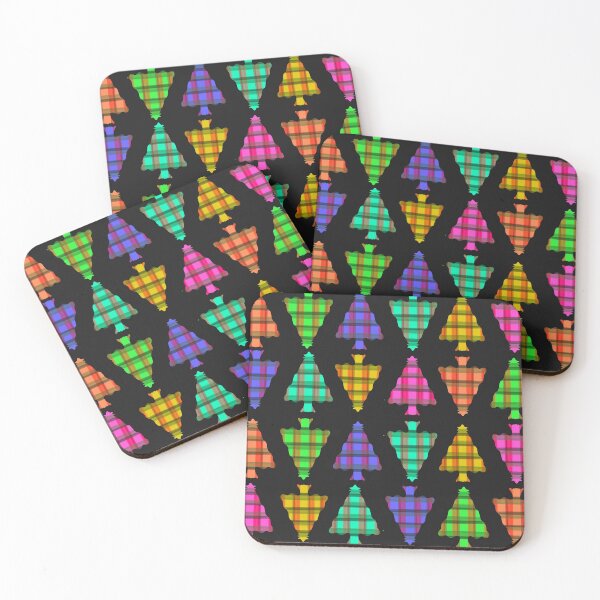 Item preview, Neon Plaid Christmas Tree Pattern designed and sold by RachWillz.