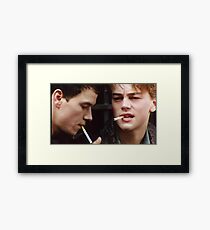 Leonardo Dicaprio and Marky Mark Wahlberg Framed Print