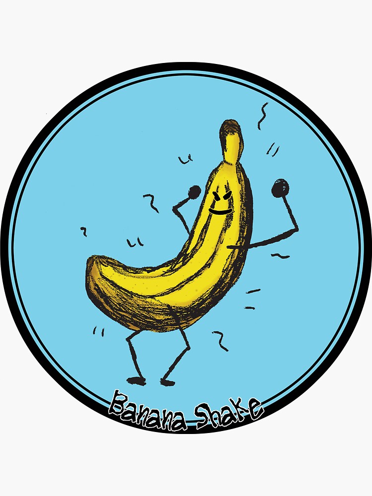 "Banana Shake" Sticker for Sale by LittleBDoodle Redbubble