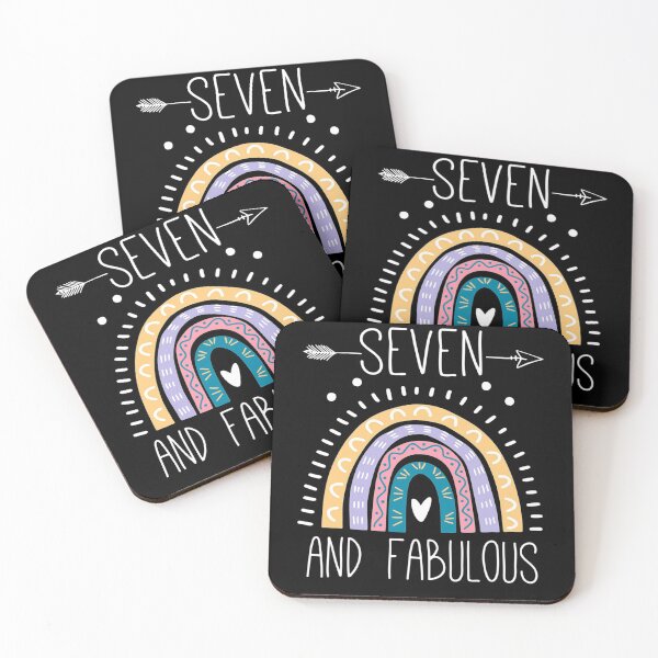 Item preview, Seven And Fabulous 7th Birthday Gifts For Girls Rainbow designed and sold by WinterSkoch.