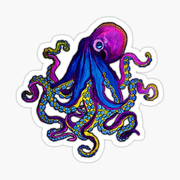 Octopus Honeycomb Sticker