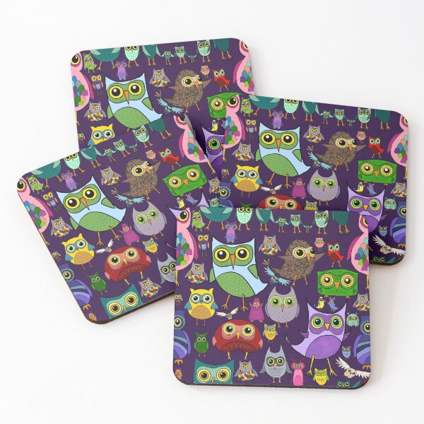 Item preview, Owls Everywhere all over print designed and sold by FivePugs.