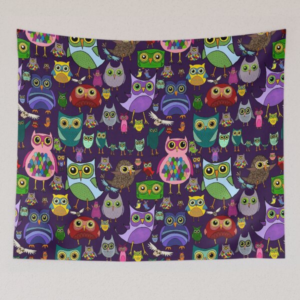 Item preview, Owls Everywhere all over print designed and sold by FivePugs.