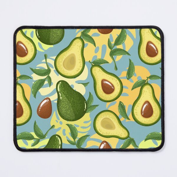 Item preview, Seamless avocado leaves on a blue designed and sold by DarelliBeauty.