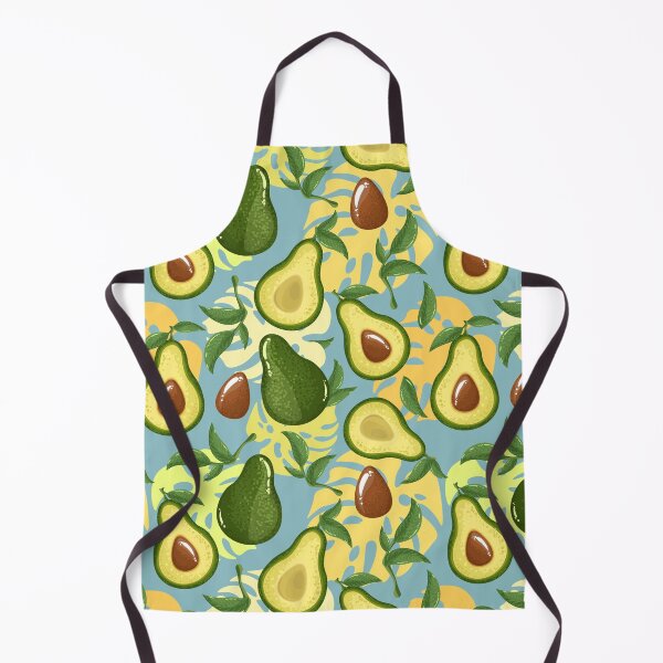 Item preview, Seamless avocado leaves on a blue  designed and sold by DarelliBeauty.