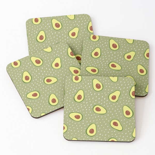 Item preview, Seamless avocado on green dotted background designed and sold by DarelliBeauty.