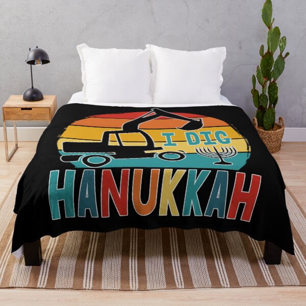 Item preview, Kids I Dig Hanukkah Excavator Construction Toddler Hanukkah designed and sold by WinterSkoch.