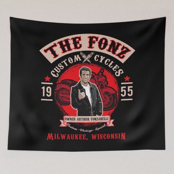 Item preview, Fonzy Custom Cycle Shop designed and sold by Alema Art.