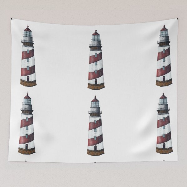 Item preview, Nautical Red Lighthouse designed and sold by newburyboutique.