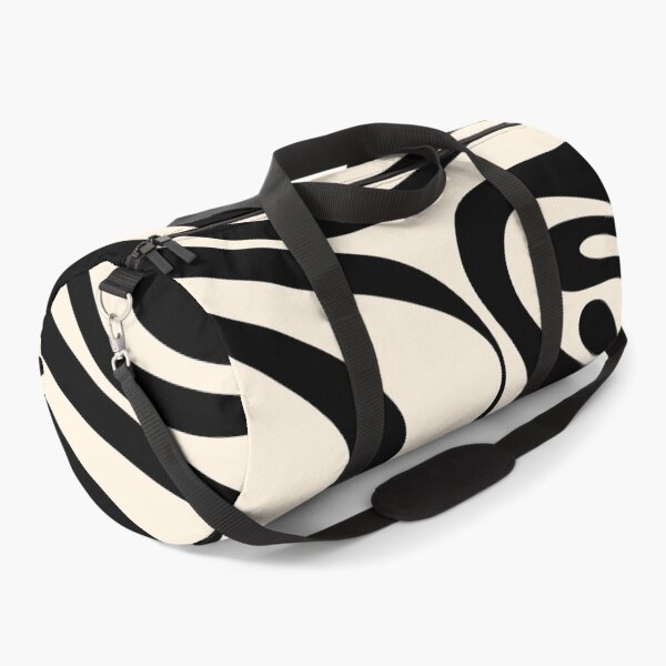 Item preview, Mod Swirl Retro Abstract Pattern en negro y crema de almendras designed and sold by kierkegaard.