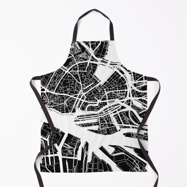 Item preview, Hamburg City Centre Map Art Black White Germany designed and sold by cashewdays.