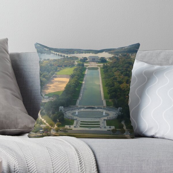 “E pluribus unum” land sculpture Throw Pillow