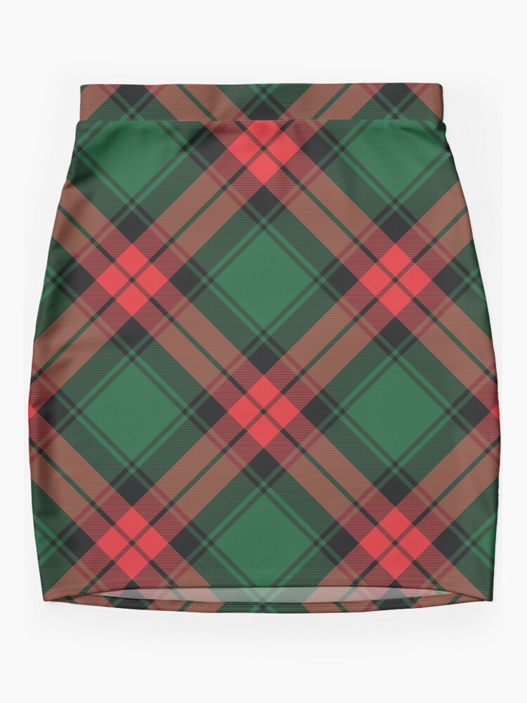 Disover Christmas Plaid Mini Skirt