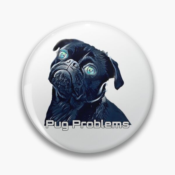 Item preview, Cute Pug Problems Design with Blue Eyes designed and sold by Tassie-Tiger.